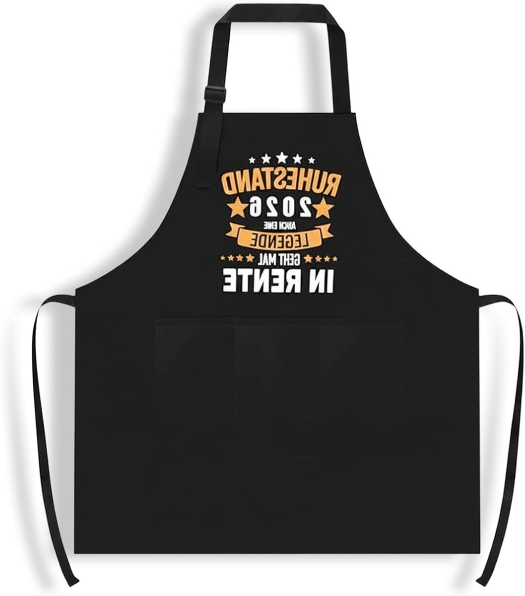 Kookschort voor pensioen - grappig ontwerp - BBQ en kooksessies - ideaal als geschenk - ShopVlot