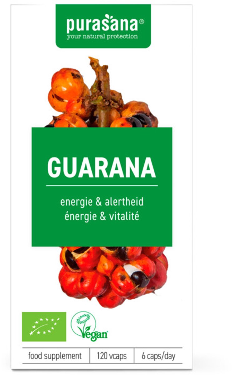 Purasana - Guarana - 2 x 120 vegacapsules - Voordeelverpakking