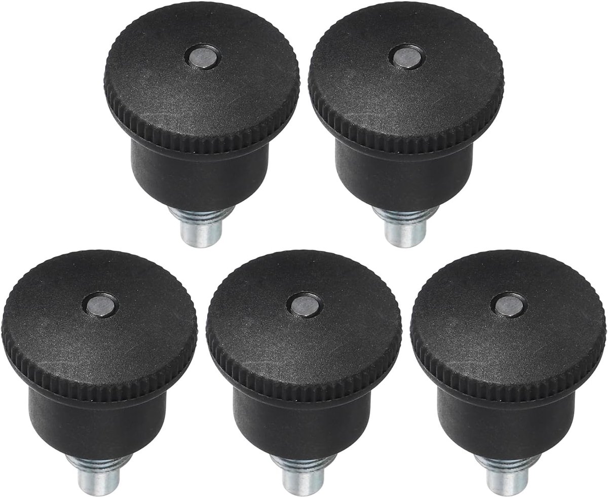 SnelShoppen - Extension Spring Handle Vervangonderdelen M10 Instelbare Fitness Trekknop voor Thuis Fitness Fietsen Zwart Pack van 5