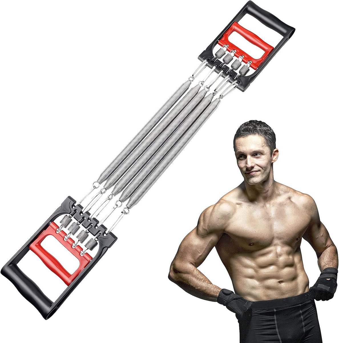 SnelShoppen - DBREAKS Chest Extension, Verstelbare Borst Expander, Fitness Kabel met 5 Verwijderbare Veren, Multifunctioneel, Spiertraining, Hoogwaard