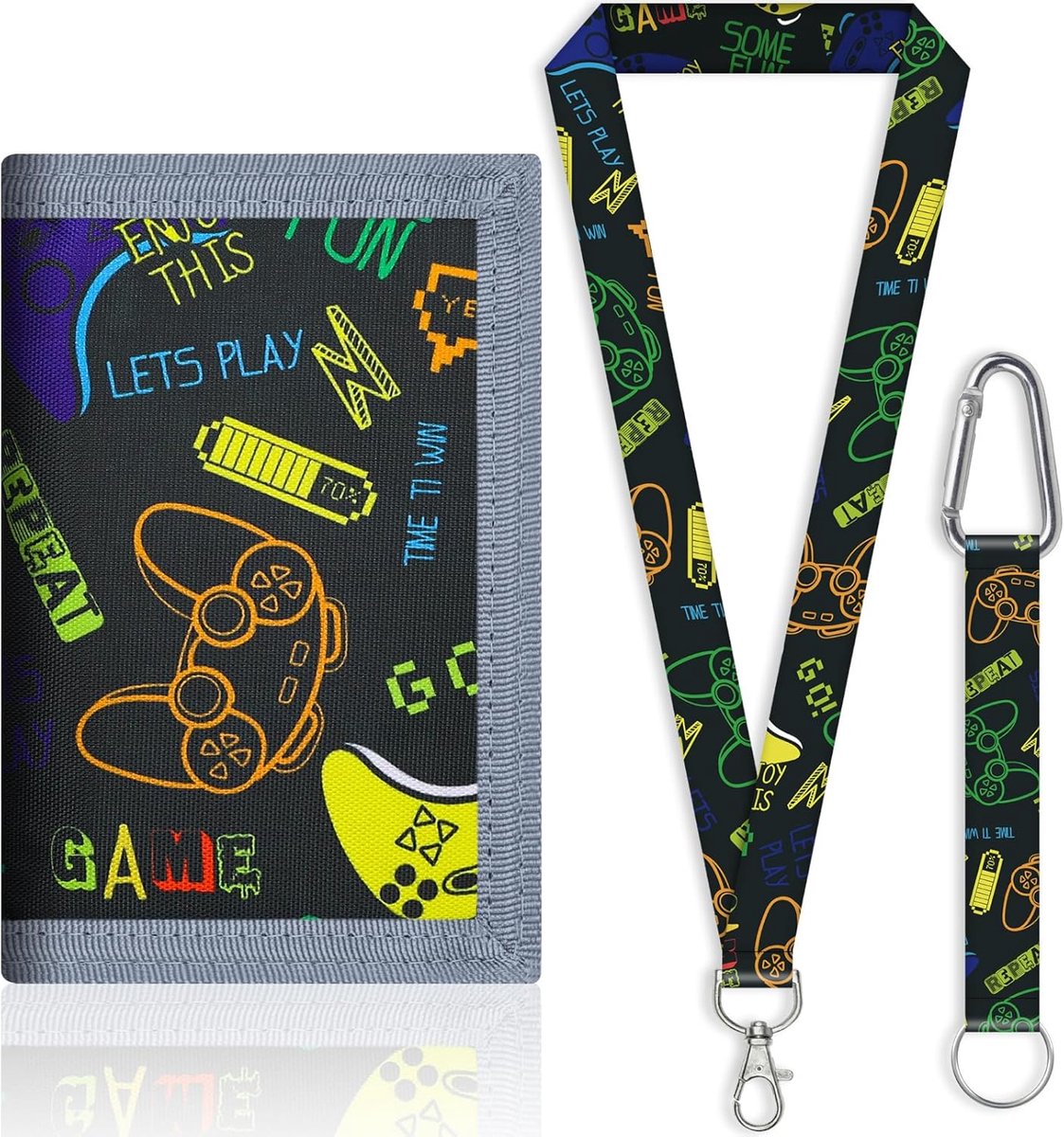 SnelShoppen - Hyxodjy Kinderen Wallet Jongens Wallet Drievoudig Vouw Wallet Met Patroon Rugzak Voor Kinderen Coole Verjaardagscadeau Wallet