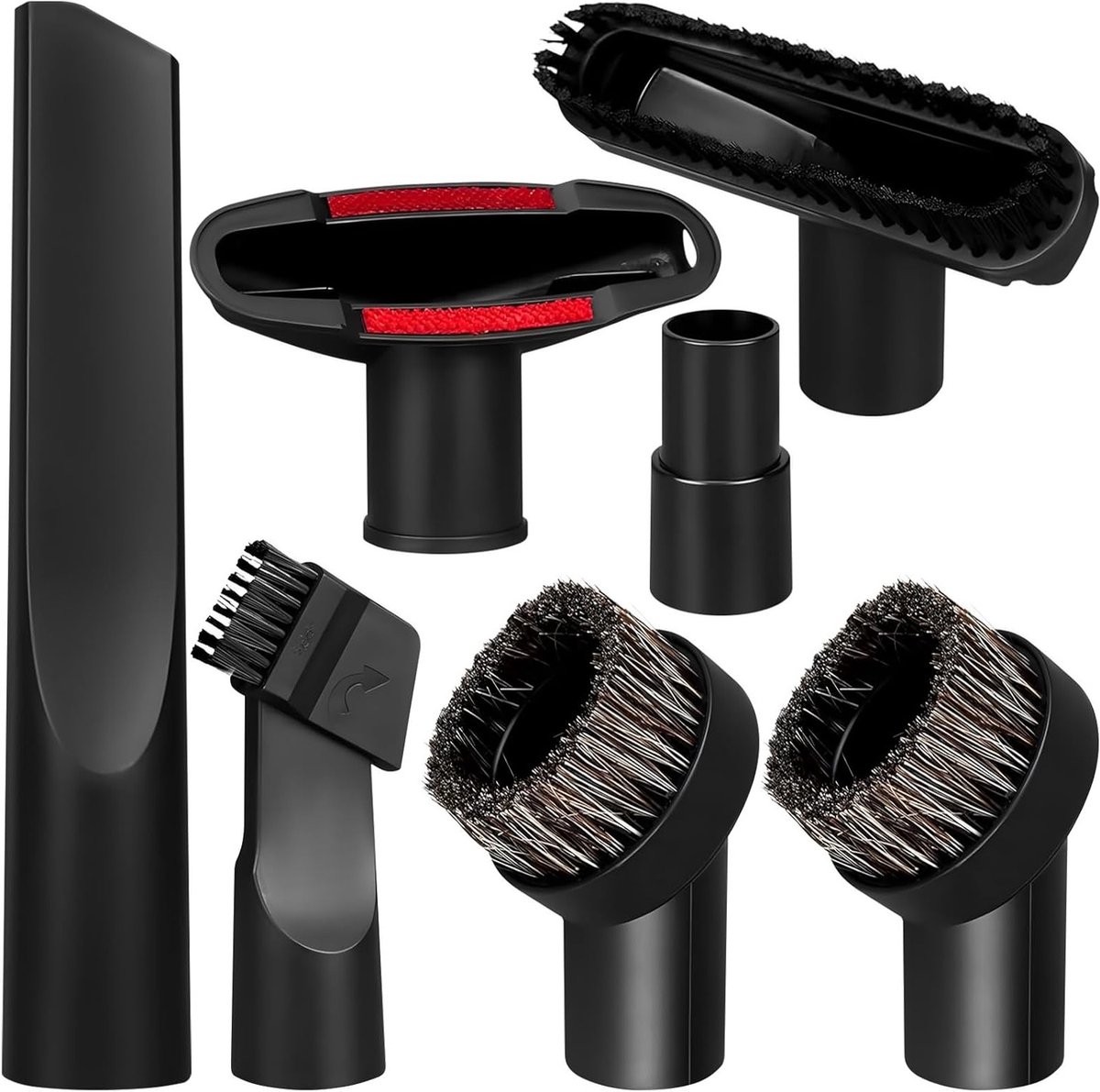 Accessoire Set van 7 Stukken voor Stofzuiger 32-35mm, Borstel en Reserveonderdelen voor Efficiënte Vloerreiniging, Universeel en Compatibel met Diverse Merken