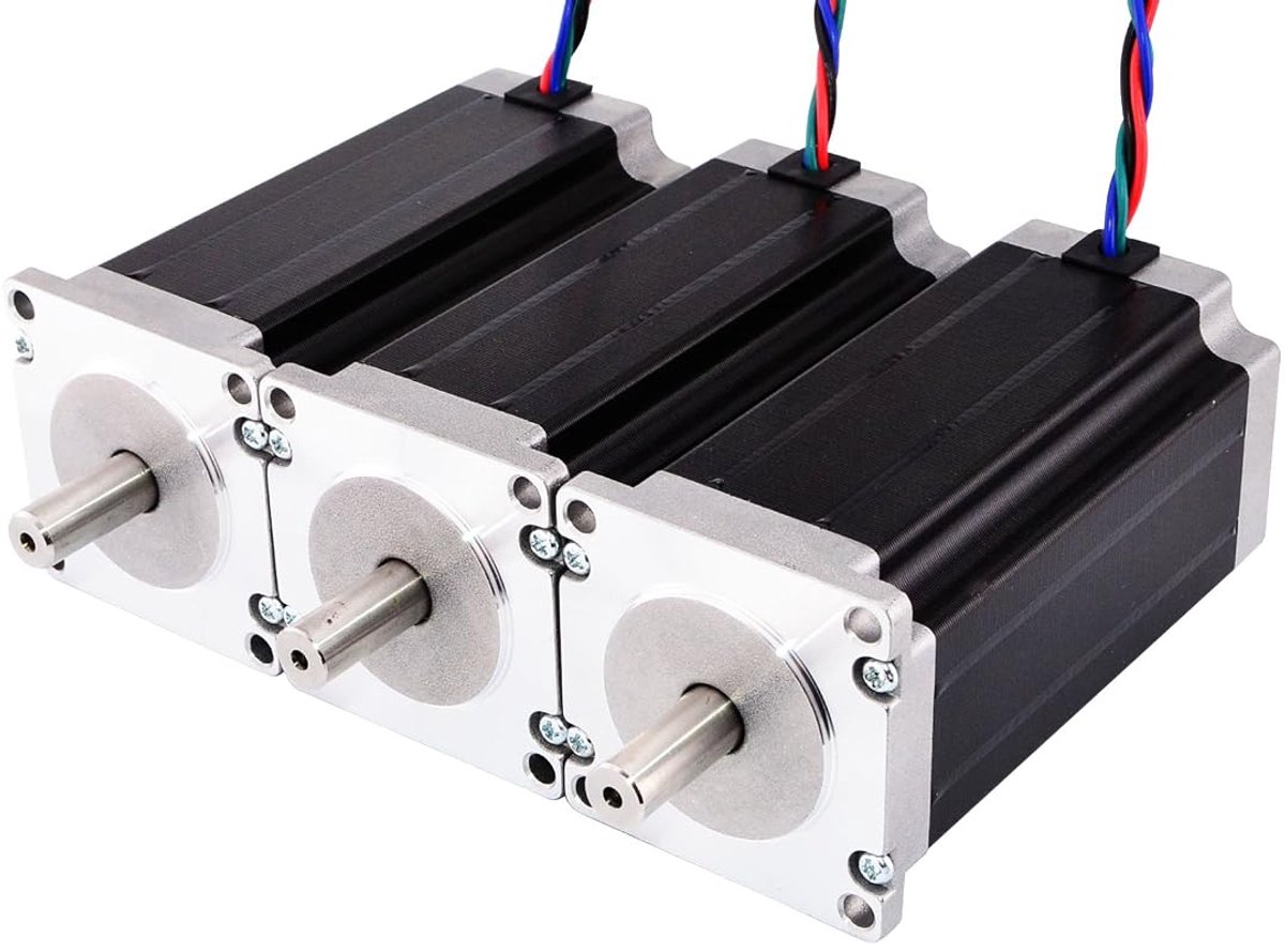SnelShoppen - Set van 3 Nema 23 Steppermotoren 3 Nm 4.2 A 4 Draad CNC Frezen Plasma Snijden Krachtige Motoren