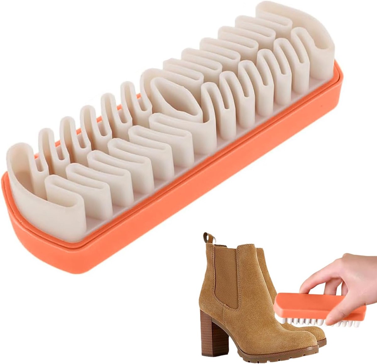 SnelShoppen - Multifunctionele Suède Schoenborstel met Rubber, Zacht Materiaal voor Nubuck en Leren Schoenen, Duurzaam en Lichtgewicht, Ideaal voor Sc