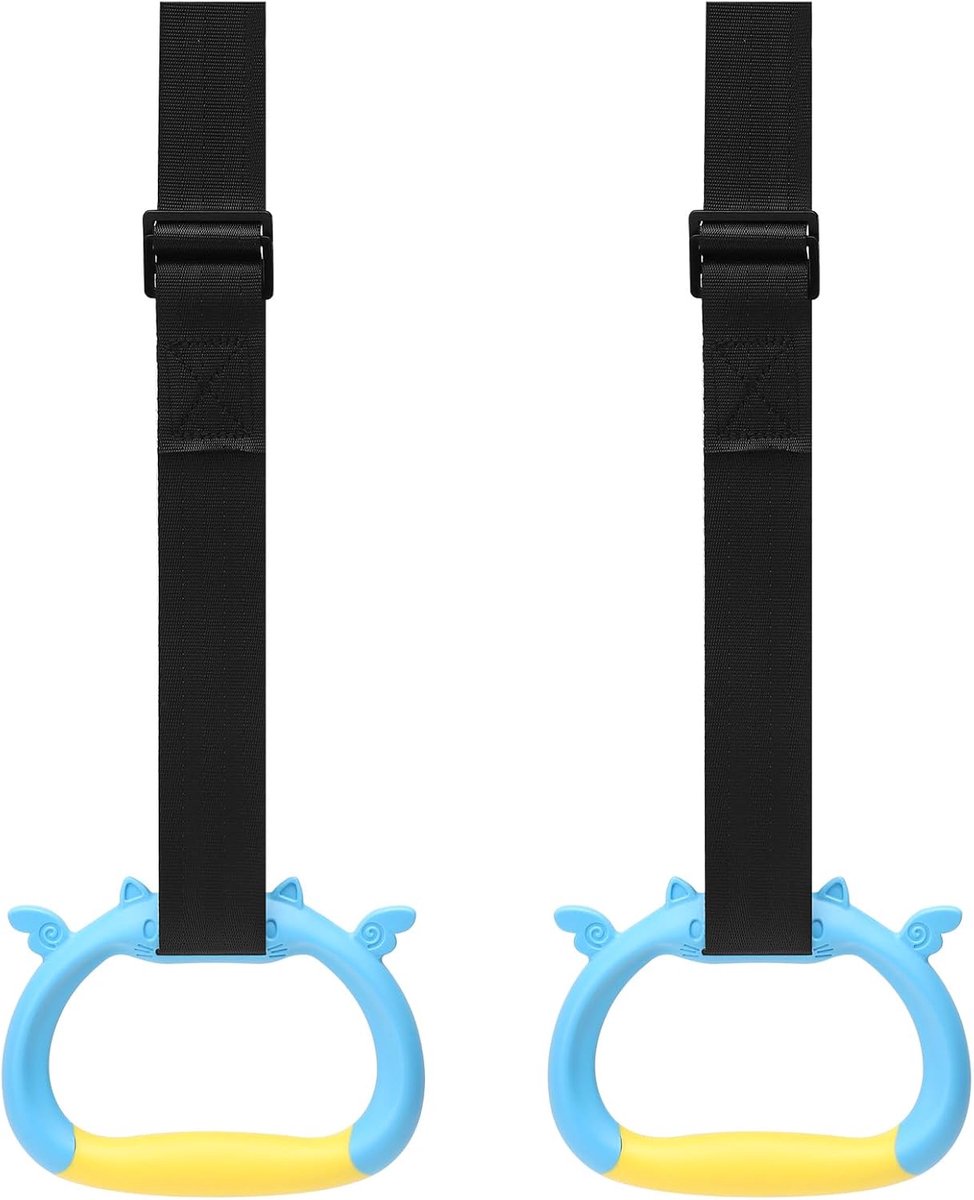 SnelShoppen - Gymnastiek Ringen Set voor Thuis, Kinderen Oefeningen, Niet-Slip Gym Ringen, Training Ringen met Verstelbare Band, Ideaal voor Pull-Up e