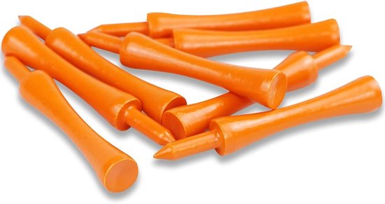 Tees Pack van 100 Castle Tees Houten Golf Tees (Oranje 70MM) — afbeelding 4