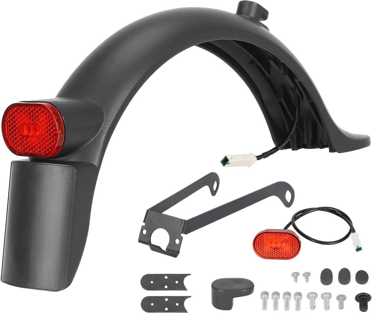 SnelShoppen - E-Scooter Achterspatbord Metalen Beugel, Geïntegreerd Kentekenplaathouder, Fender Voor Xiaomi M365/Pro/Pro 2/1S/Essential/Mi 3, Duurzaam
