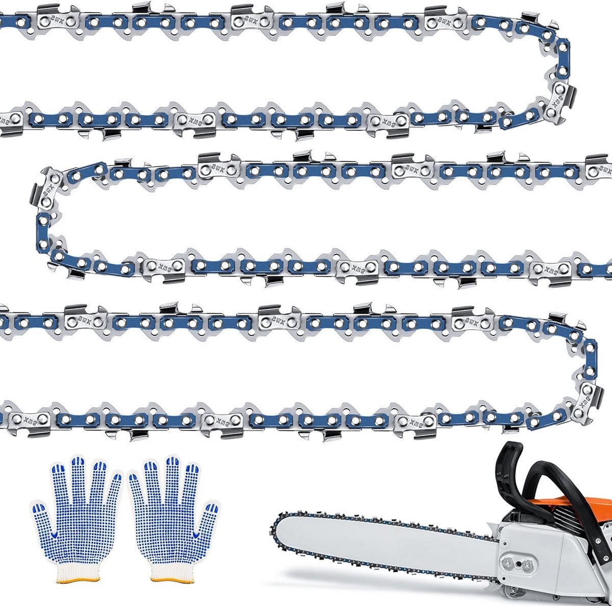 Zagenketting 3/8" 1.3 mm 52TG 35 cm voor Diverse Kettingzagen, Geschikt voor Stihl, Husqvarna en Makita - Hoogwaardige Zagenketting, Duurzaam en Efficiënt