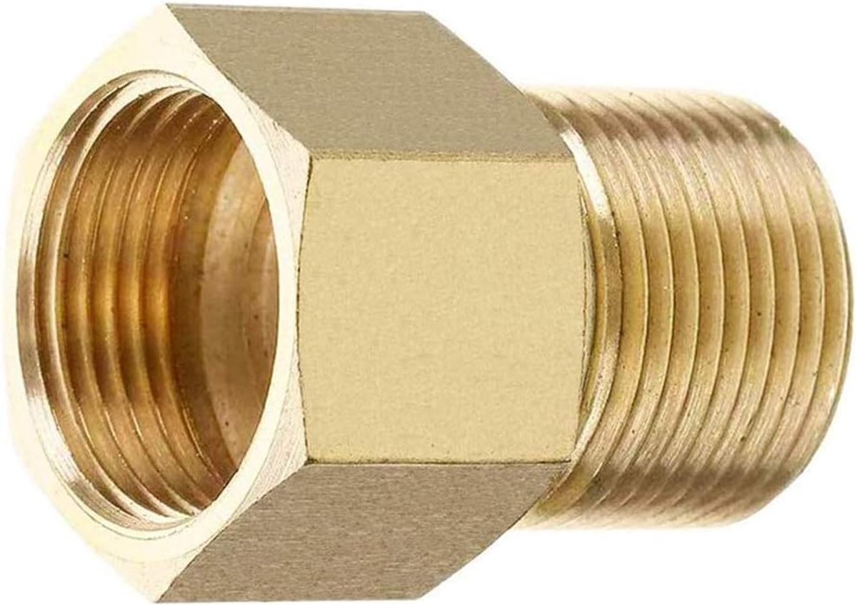 SnelShoppen - M22 15mm naar M22 14/15mm Draad Koppeling Voor Hogedrukreiniger - Messing Adapter voor Slangen en Fittingen - Universele Koppeling