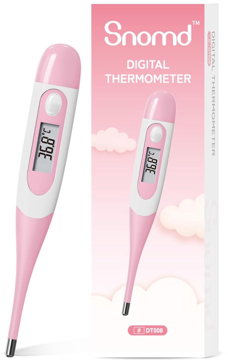 SnelShoppen - Flexibele Digitale Koorts Thermometer voor Volwassenen en Kinderen, Mond- en Onderarm Thermometer, Waterdichte Medische Thermometer met