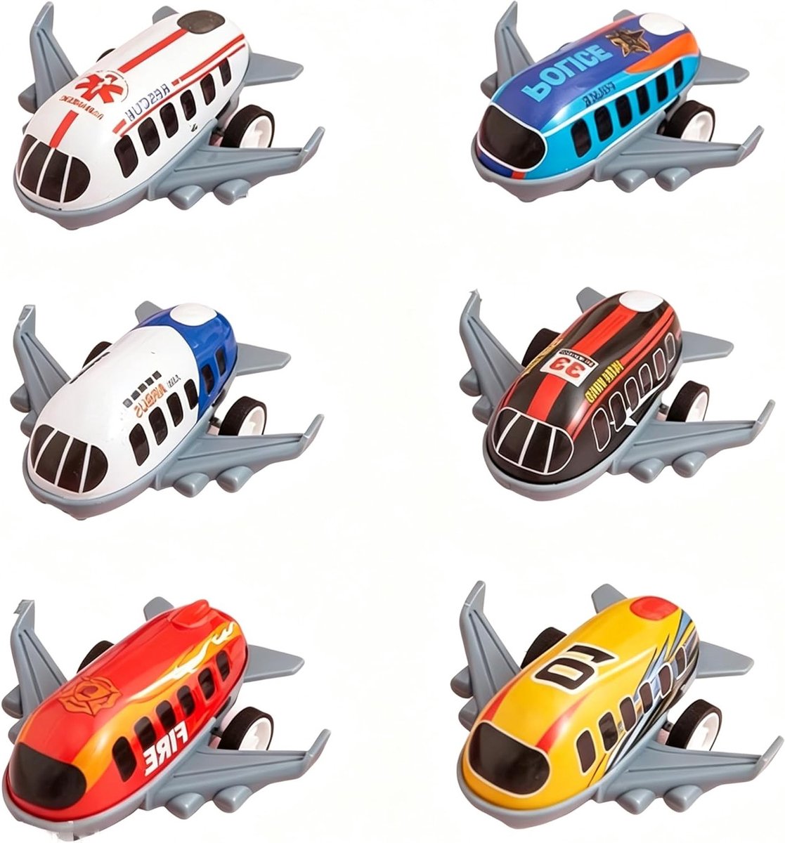 Miniatuurhelikopterspeelgoedset met 6 terugtrekbare vliegtuigen en stealthbommenwerpers, perfect voor kinderen, verjaardagscadeau en speelmateriaal