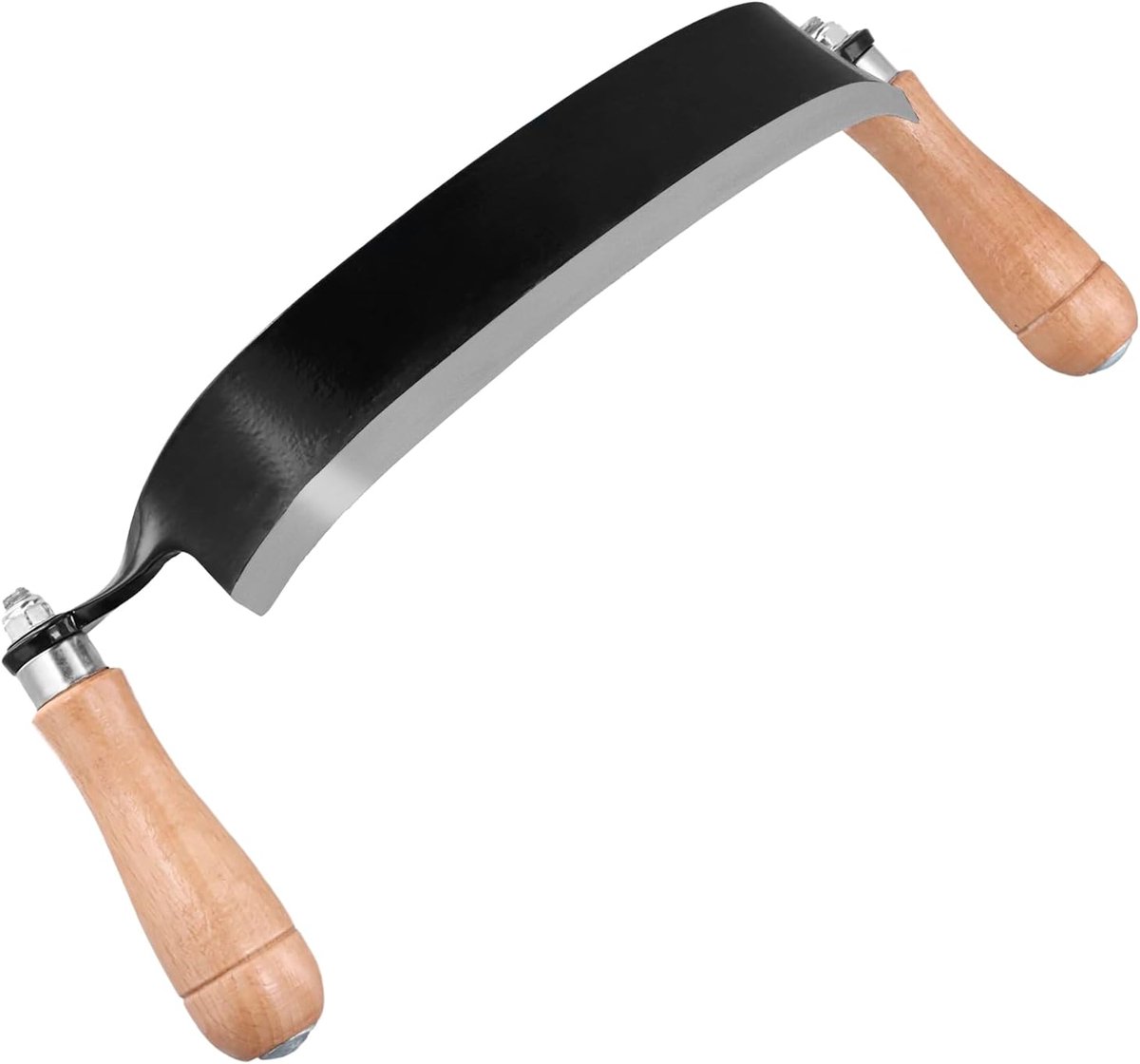 SnelShoppen - QWORK 250mm Pull Knife Hoog Scherp Hoepelmes, Hardened Hollow Slijpmes, Ergonomische Houten Handgrepen voor Houtbewerking, Carpentries,