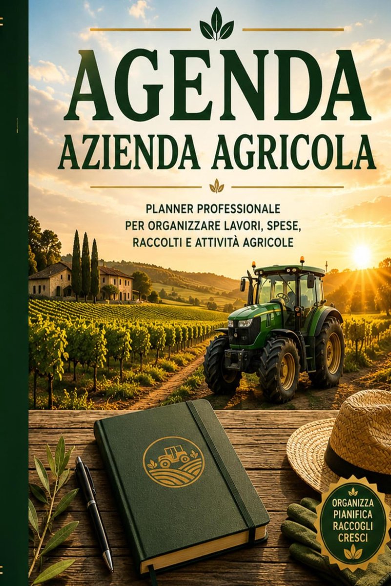 SnelShoppen - Agenda Azienda Agricola: Professionele Planner voor het Organiseren van Landbouwwerkzaamheden, Uitgaven, Oogsten en Activiteiten, A5 For