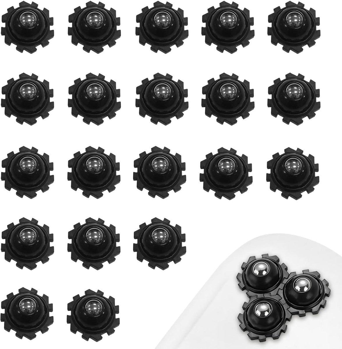 SnelShoppen - 20 Stuks Mini Meubels Wielen met Zelfklevende 360° Draaibare Casters voor Meubels - Universele Vloerbescherming en Eenvoudige Beweging