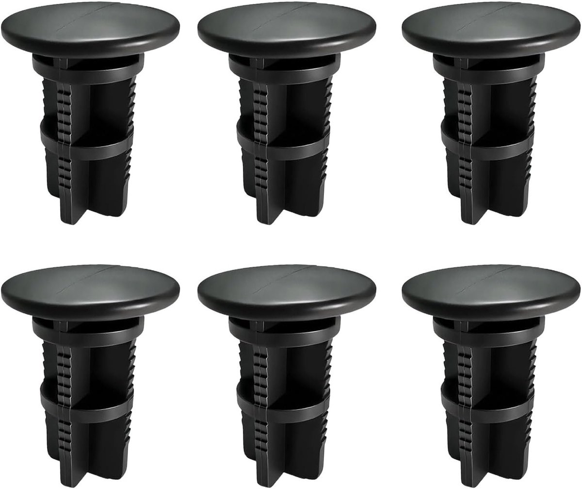 6 stuks scharnierpennen voor deksel van 240 l vuilnisbak, 43 x 18 mm, geschikt voor huishoudelijk en commercieel gebruik, ideaal voor plastic afvalemmers