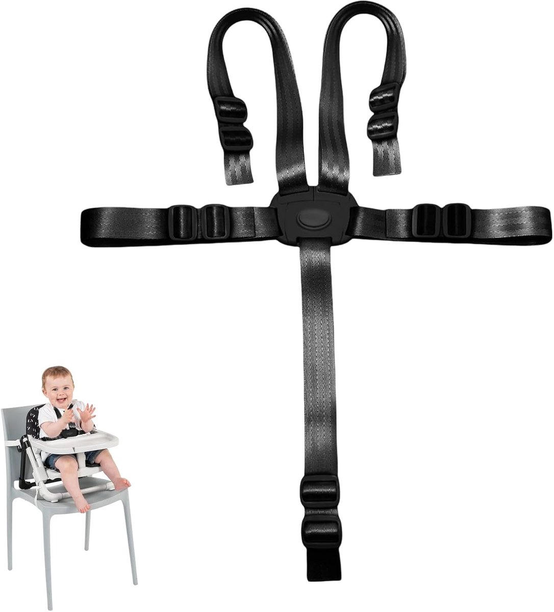 SnelShoppen - 5-Punts Kinderzitriem, Verstelbare Veiligheidsgordel voor Kinderstoelen, Vervangende Zitting voor Hoge Stoelen en Kinderwagens, Duurzaam