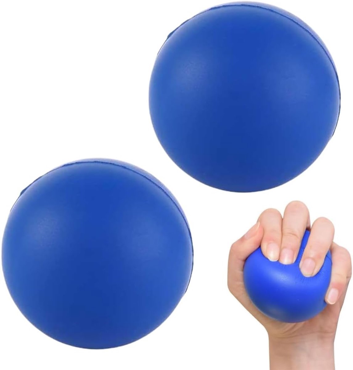 SnelShoppen - 2 stuks anti-stressballen voor volwassenen, handtrainer, greepkrachttrainer, knijpballen voor oefeningen, ergonomisch ontwerp, compact,