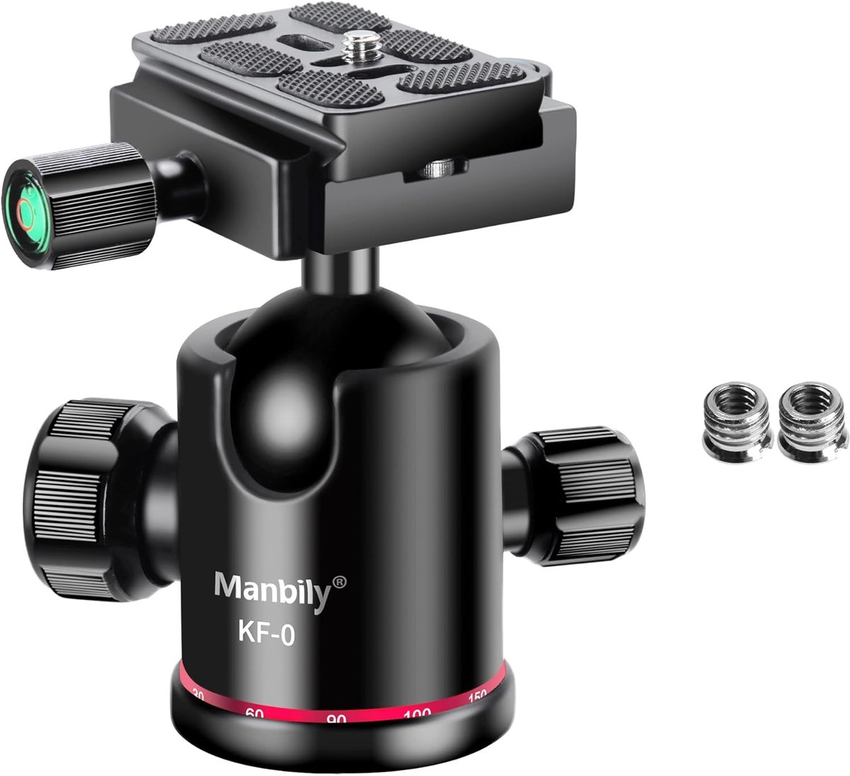 SnelShoppen - Camera Statief Balhoofd 36mm 360° Panorama Fotografie Hoofd met 1/4 Quick Release Plaat voor Tripod, Monopod, DSLR Camera, Max. Draagver
