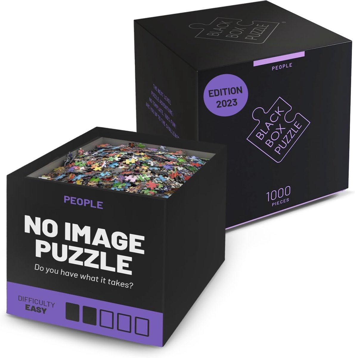 SnelShoppen - Black Box Puzzel 1000 Stukken, Verrassend Motief Zonder Template, Uitdagend voor Volwassenen en Kinderen vanaf 14 Jaar, Puzzelplezier vo