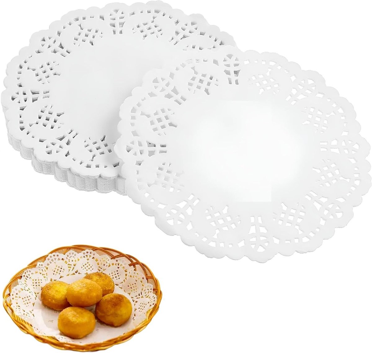280 Stuks Ronde Papieren Cake Matten van 8.5 cm - Ideaal voor Taarten, Desserts en Feestelijke Gelegenheden zoals Bruiloften en Verjaardagen