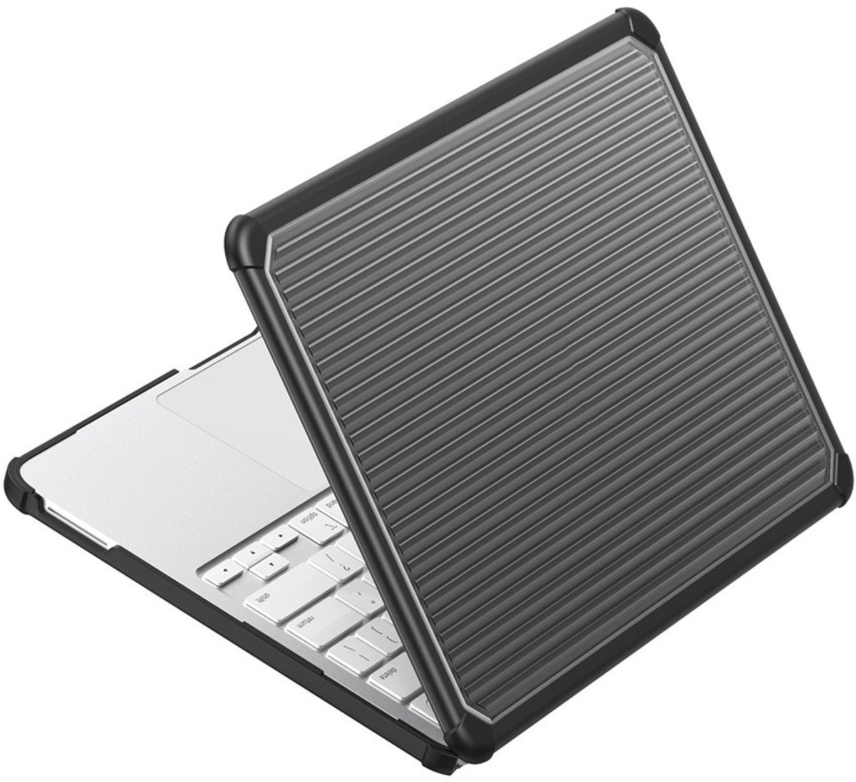 Dux Ducis Geschikt voor MacBook Neo Armor Pattern cover hoes - case - Zwart