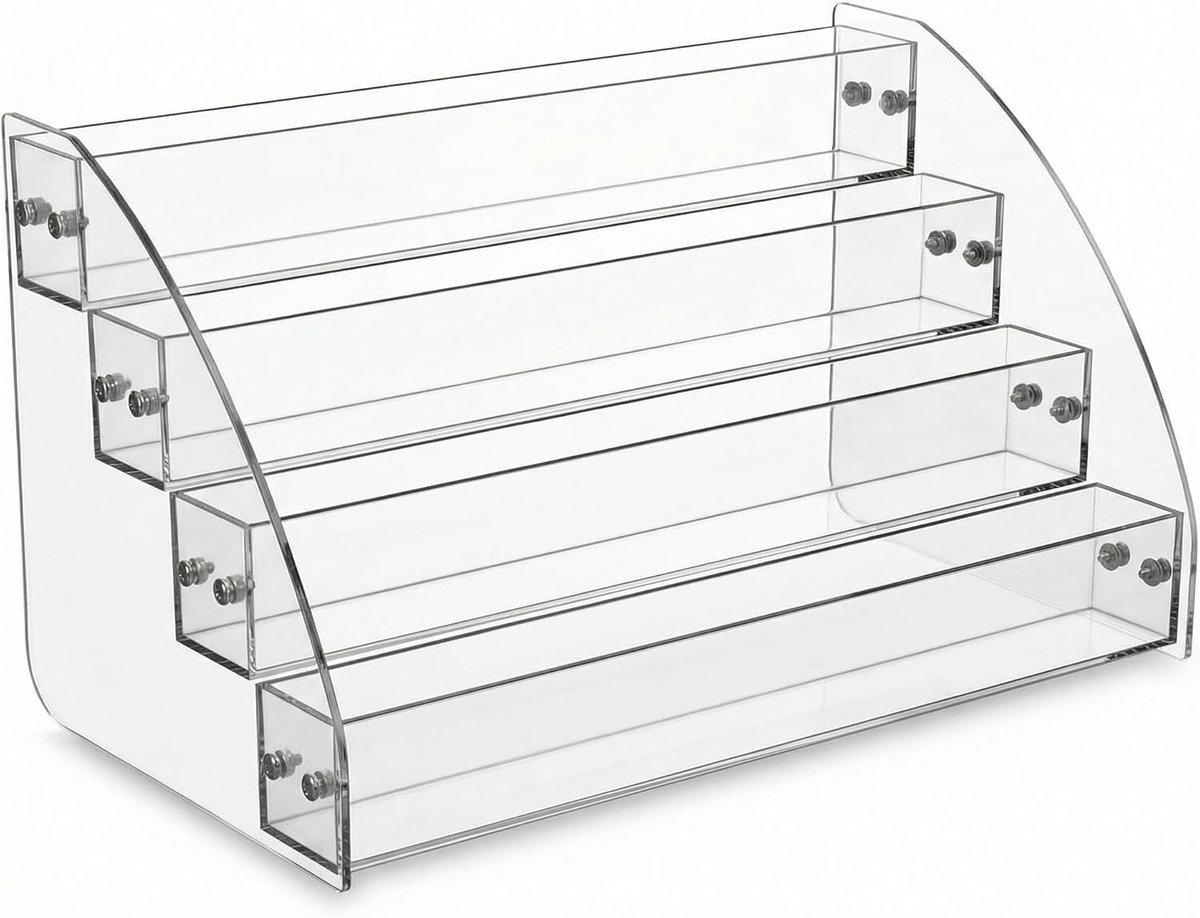 SnelShoppen - 4 Laags Nagellak Organizer - Acryl Nagellak Houder - Transparante Nagellak Rack - Geschikt voor 40 Flessen - Multifunctionele Opslag voo