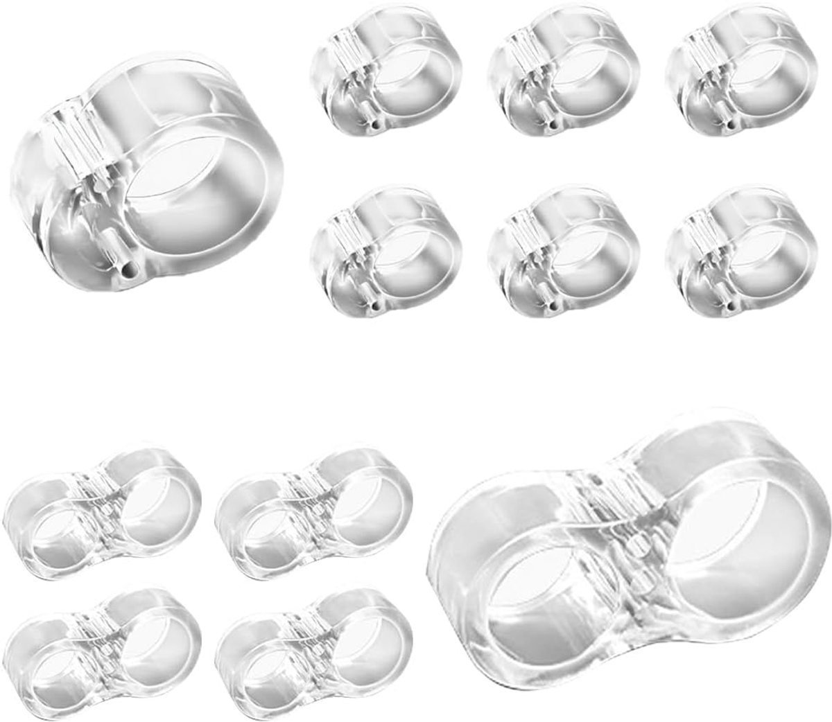 SnelShoppen - 10 stuks deurklinkbeschermers, transparante muurdeurstoppers, gewatteerde pvc bumperbescherming voor schadevrije deurstopper in huis, tu