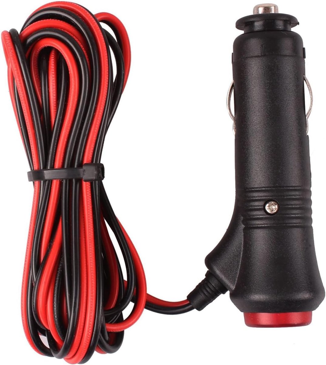 SnelShoppen - Universele Motorfiets Auto Sigarettenaansteker Plug Kabel Adapter met Schakelaar 12V-24V 5A (10FT/3M) met Indicatorlicht