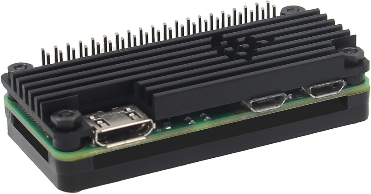 SnelShoppen - Aluminium behuizing voor Raspberry Pi Zero 2W | Passieve koeling, Aluminium koelbehuizing, GPIO extender, Stacking ondersteund, Geschikt