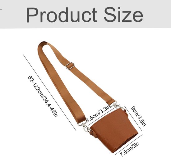 SnelShoppen - Bottle Holder met Schouderriem, Verstelbare Strap voor Waterfles met Tas, Carabiner Ketting, Geschikt voor Sport, Buiten, Fietsen, Trekk — afbeelding 5
