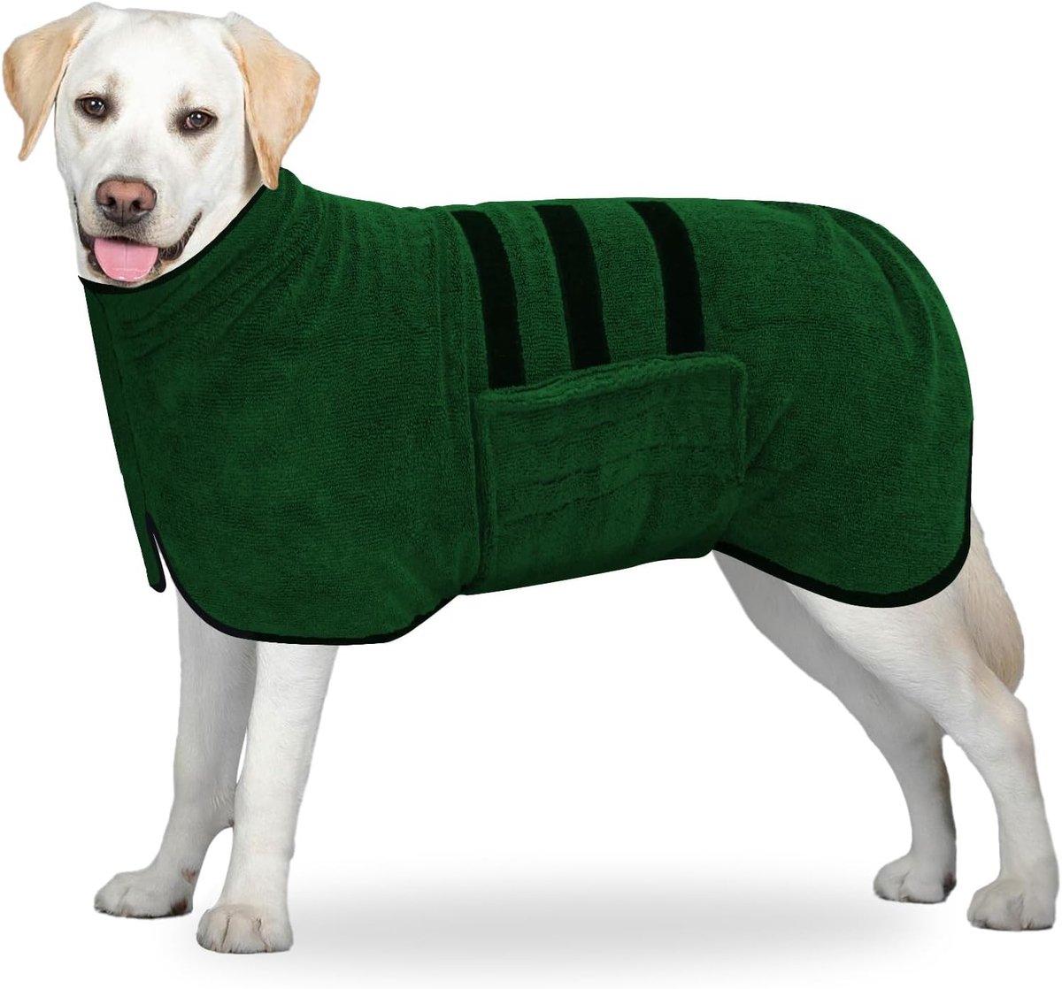 SnelShoppen - Microfiber Honden Badcape - Extra Absorberend en Sneldrogend Hondenhanddoek met Verstelbare Band - Badcape voor Grote, Middelgrote en Kl