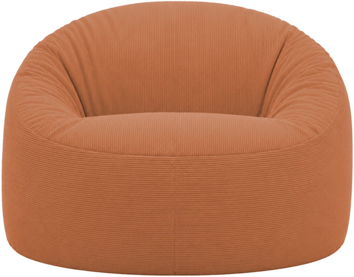 Bananair - Zitzak afneembare hoes - ribfluweel - Terracotta - 100 cm