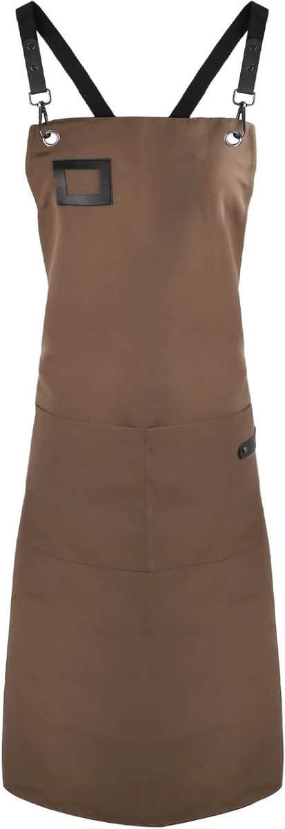 Waterdichte Werkschort voor Mannen en Vrouwen met 2 Zakjes en Kaartsleuf, Ideaal voor BBQ en Tuinieren, Unisex Schort voor DIY-projecten