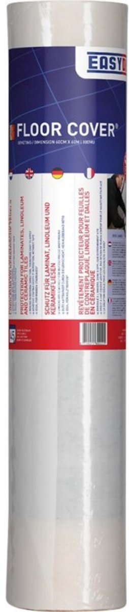 Easydek afdekfolie 600mm x 60m 100mu Transparant