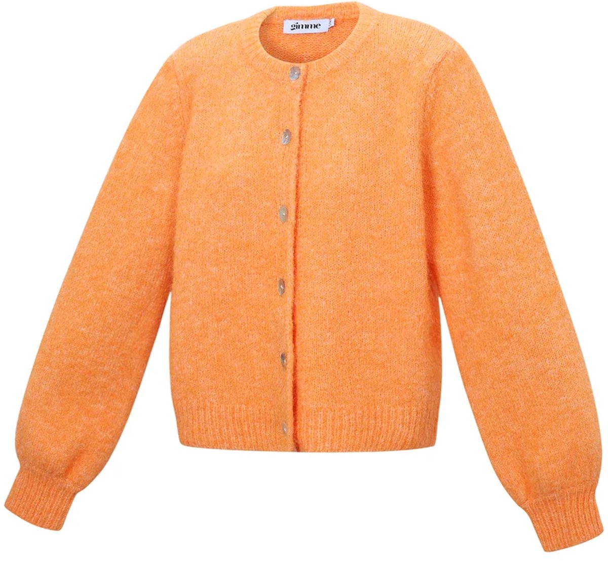 Comfortabel Gebreid Damesvest 'Gimme Cardigan' in Veelzijdige Seizoenskleuren - Oranje - Maat L/XL