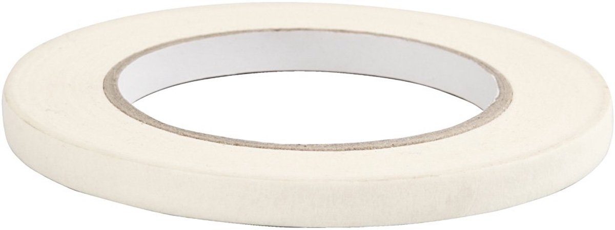 SnelShoppen - Creatieve Masking Tape 9mm x 50m - Precisie Plakband voor Scherpe Randen - Gebruiksvriendelijk en Veilig - Ideaal voor Knutselen, Decora