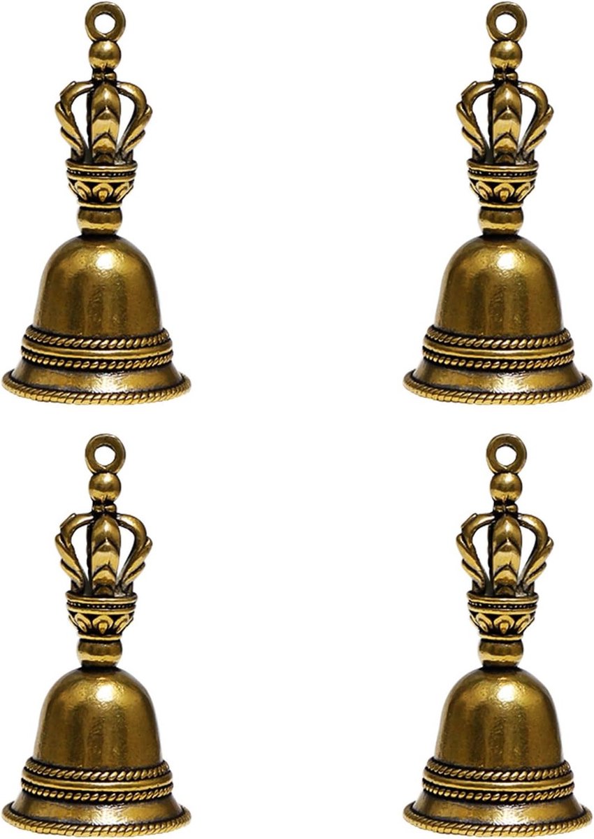 4 Pcs Mini Vintage Brass Clocks Small Clocks Hand Retro for Hanging Keychain Brass Clocks Small Brass Clocks for DIY - ShopVlot