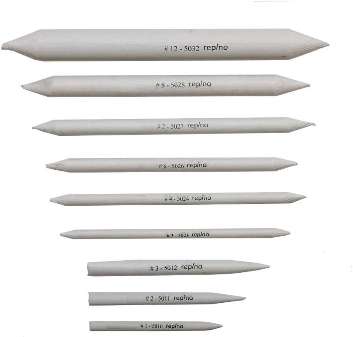 SnelShoppen - Estompen Set van 9 Stuks, Papieren Gum, Diverse Diameter en Lengtes voor Pastel Chalk, Tekenen en Schilderen