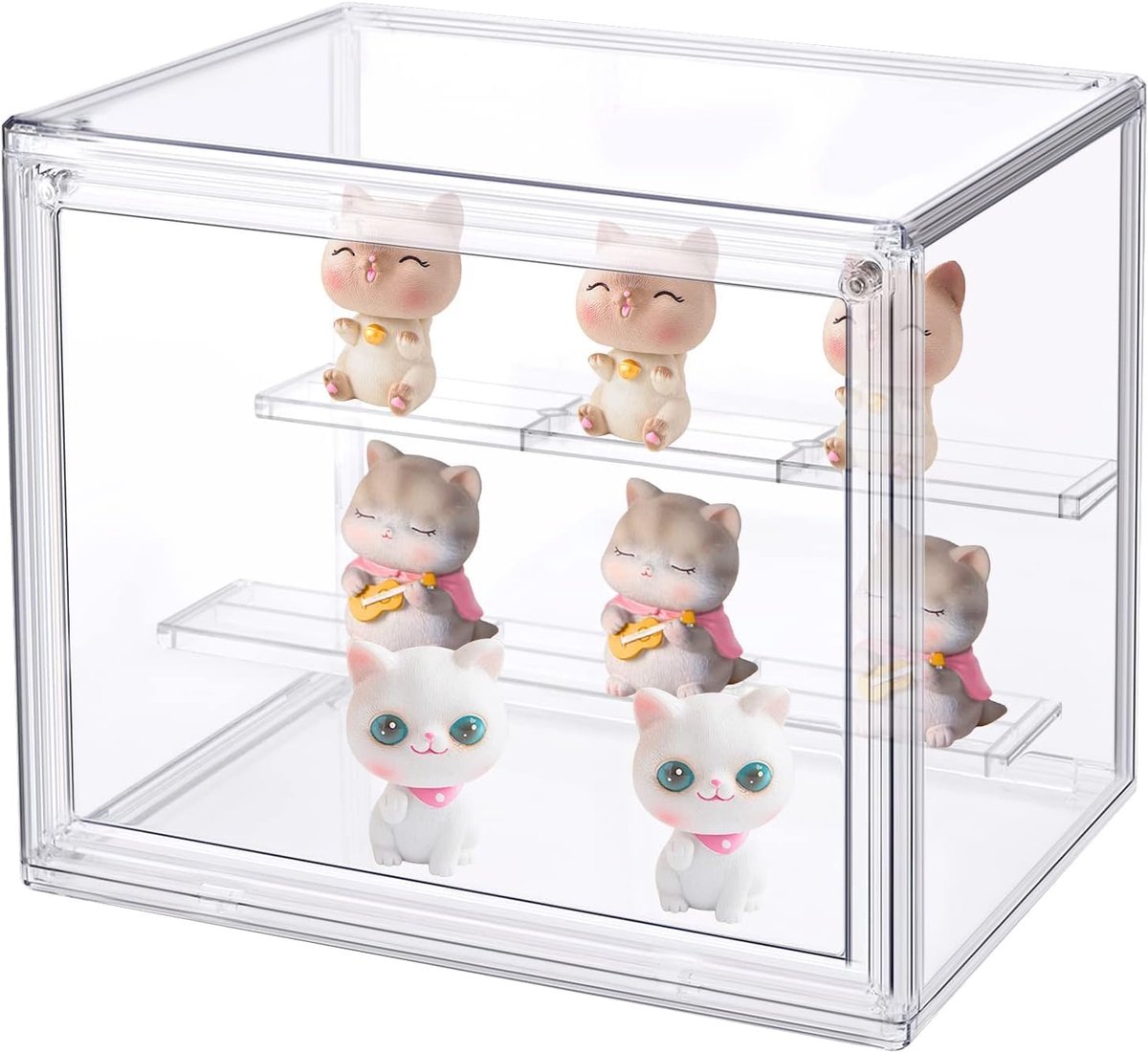 SnelShoppen - Acrylic Display Cabinet 27x18x22 cm - Transparante Showcase voor Actiefiguren, Miniaturen & Verzamelobjecten - Robuuste, UV-bestendige e