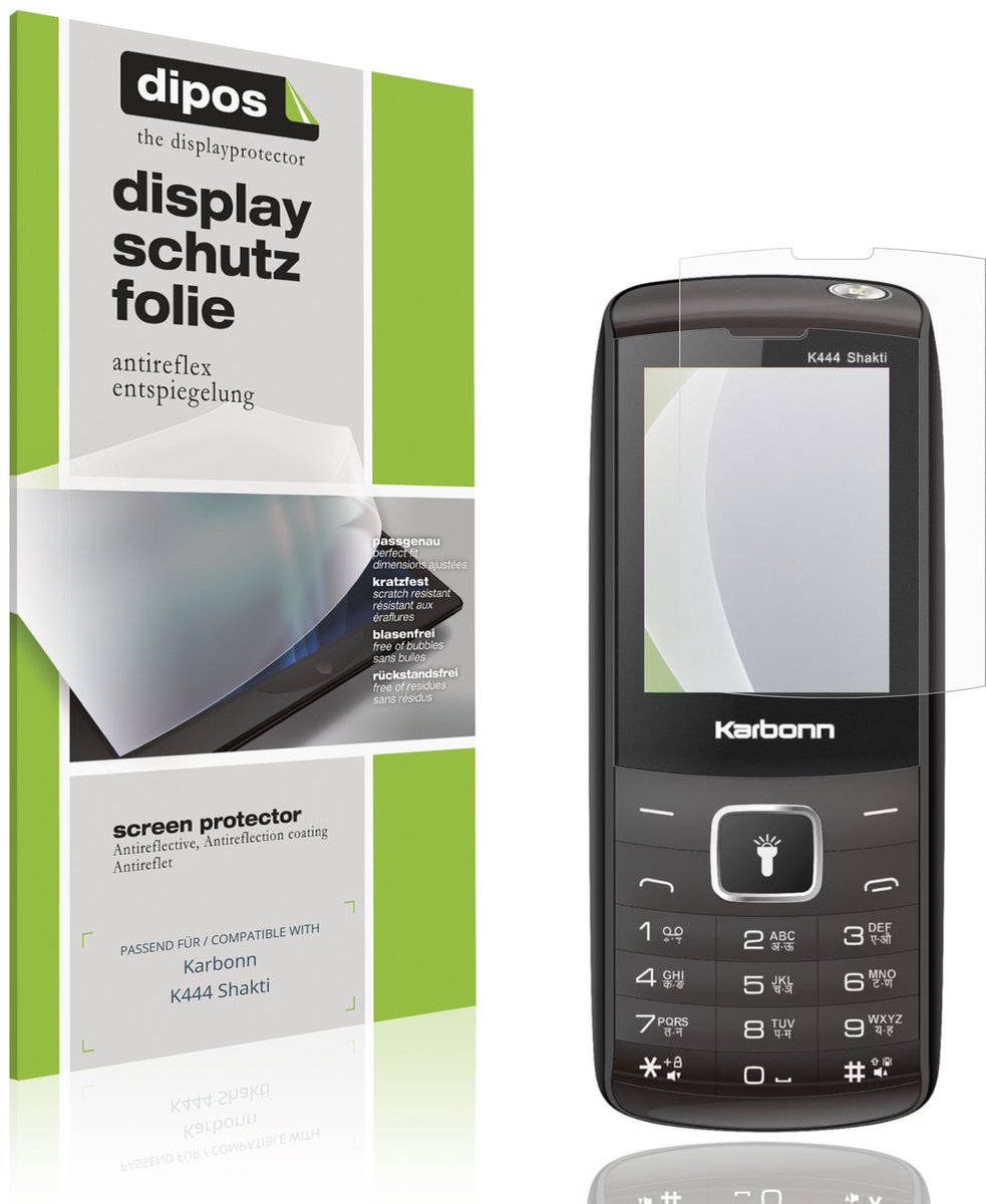 dipos – 4x Matte Beschermfolie geschikt voor Karbonn K444 Shakti | Krasbestendige & antireflecterende Screenprotector Ultra-Thin