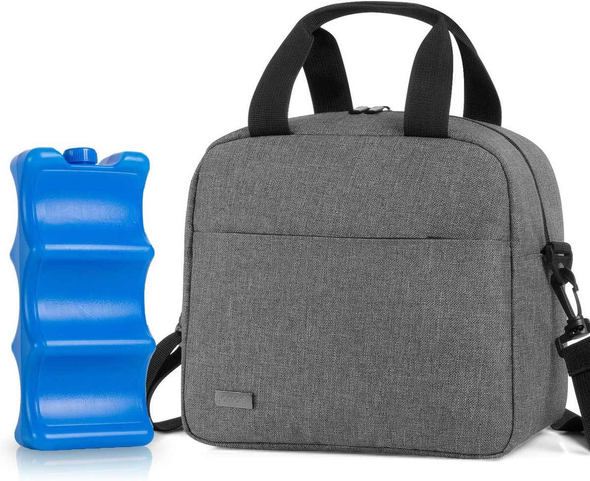 Koeltas voor Moedermelk met Ijspak - Ideaal voor Koelen, Bewaren en Vervoeren van Babyflessen tot 270 ml, Geschikt voor 6 Flessen