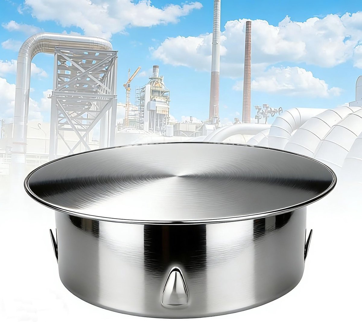 Ronde Ventilatierooster 150 mm van RVS met Insectenbescherming voor Keuken en Badkamer - L