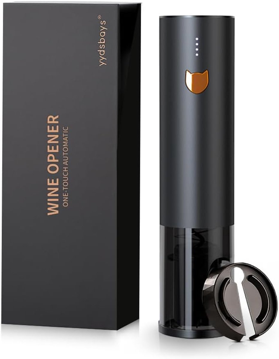 SnelShoppen - Elektrische Flessenopener Wijnopener Automatische Kurkentrekker Professioneel voor Wijnliefhebbers met Foliesnijder, Luxe Cadeauset, Opl