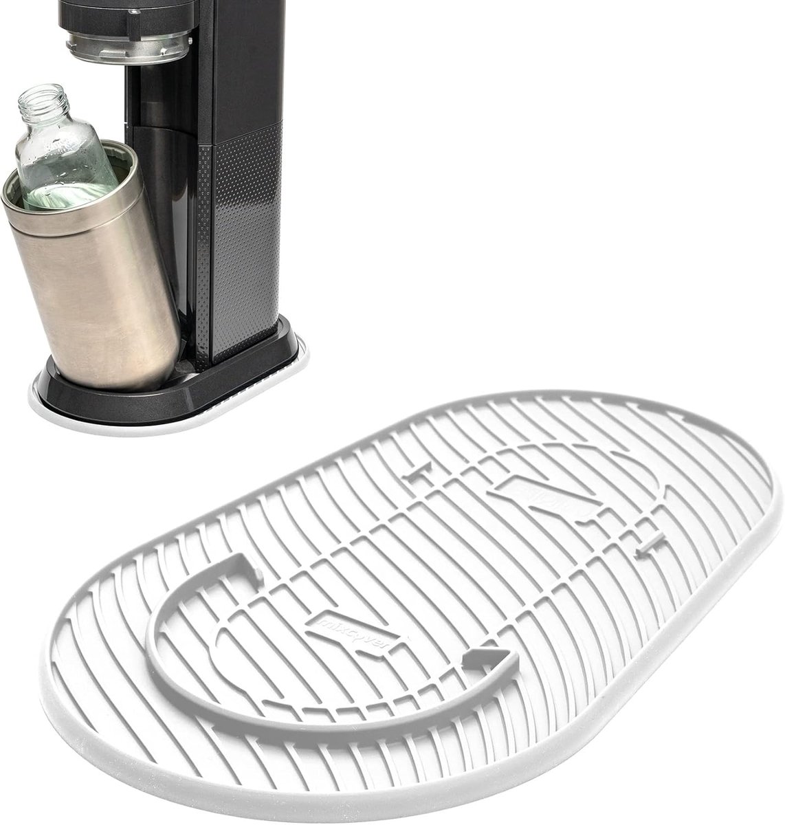 SnelShoppen - Mixcover Witte Siliconen Mat voor Drupbescherming SodaStream Duo - Antislip Siliconen Pad - Keukenaccessoires voor Veiligheid en Stijl i