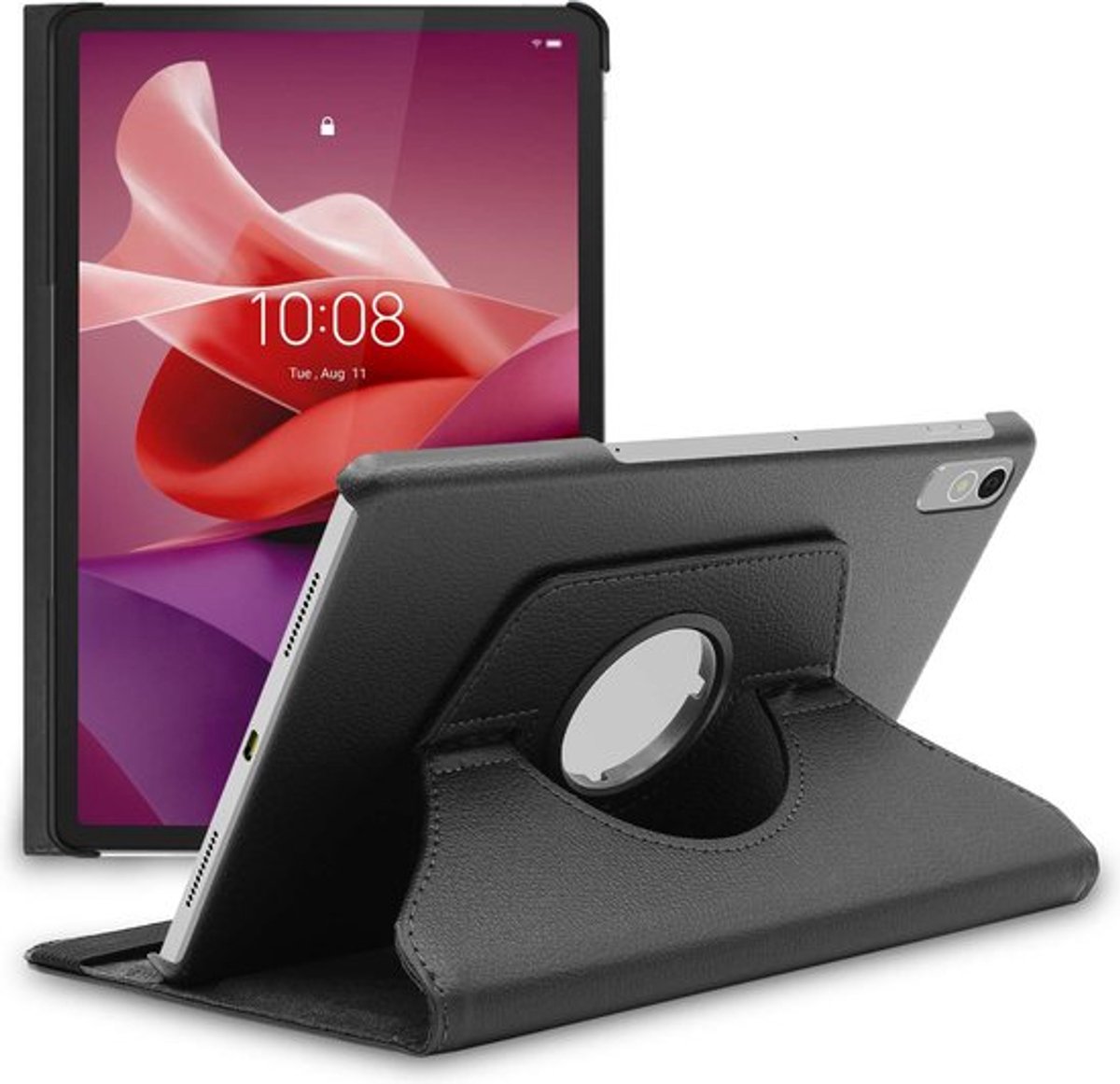 ebestStar - Hoes geschikt voor Lenovo Tab P12 (2023), Roterende Etui, Case, 360° Draaibaar hoesje, Zwart