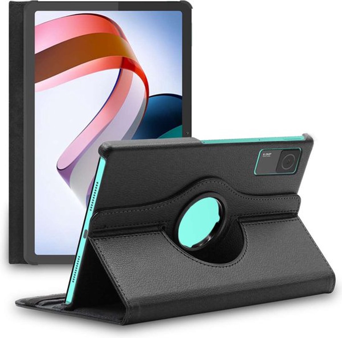 ebestStar - Hoes geschikt voor Xiaomi Redmi Pad, Roterende Etui, Case, 360° Draaibaar hoesje, Zwart
