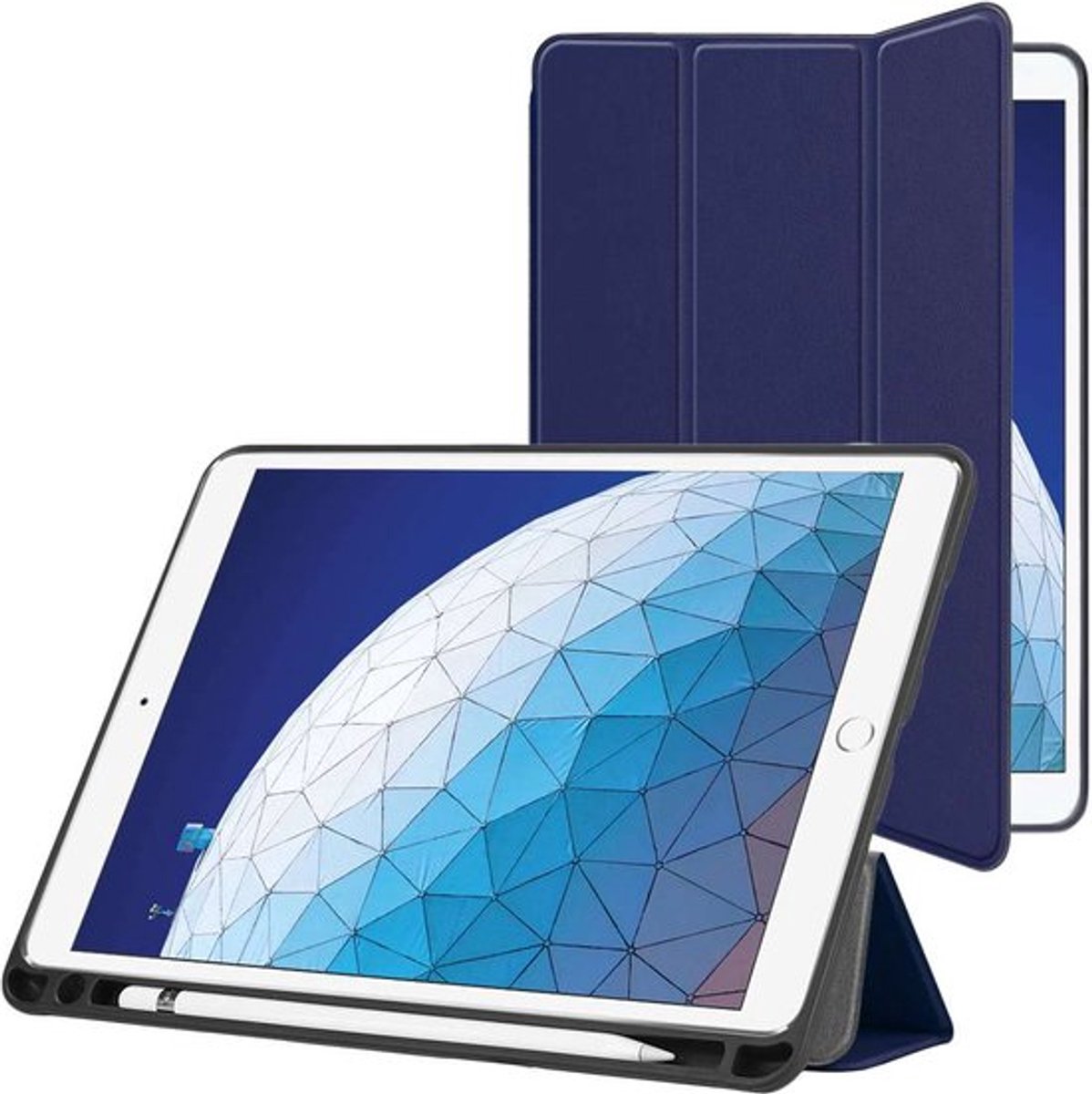 ebestStar - Hoes geschikt voor iPad Air 3 2019 10.5 Apple, Slanke PU Lederen Etui met Pennenhouder, Automatische Slaap/Wake, SmartCase hoesje, Donkerblauw
