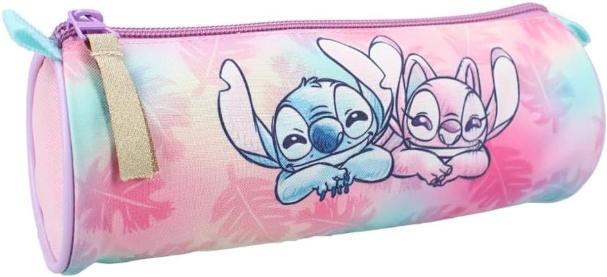 SnelShoppen - Schattige Roze Stitch Etui voor Meisjes - Perfect voor School en Kleuterschool - 21 cm - Lichtgewicht en Handig - Organizer voor Pennen,