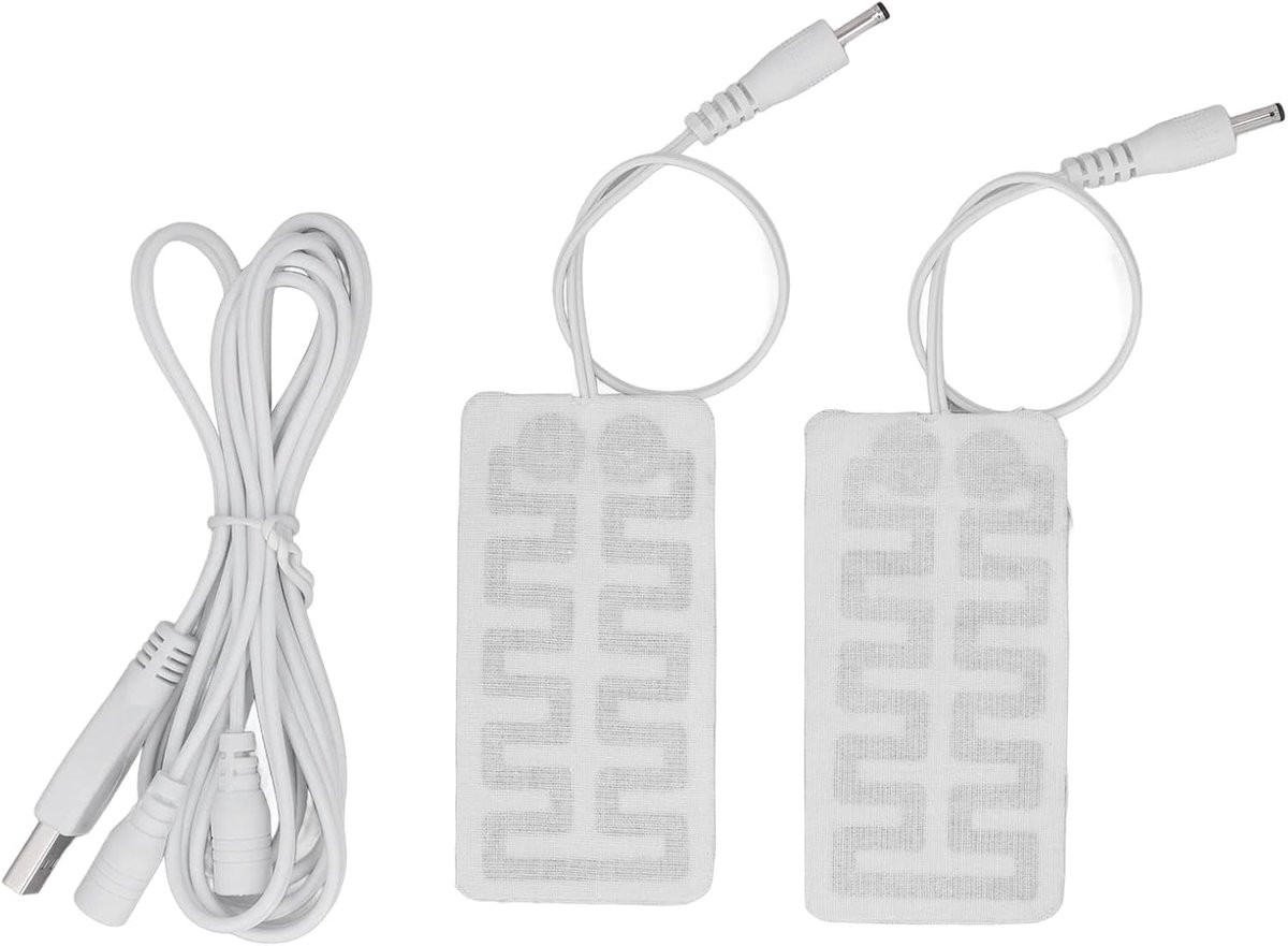 SnelShoppen - 2Pcs USB Verwarmingsfilm 3.5x1.8in Katoen, Duurzaam, Machinewasbaar, Veilig, Ideaal voor Handschoenen, Sokken, Schoenen