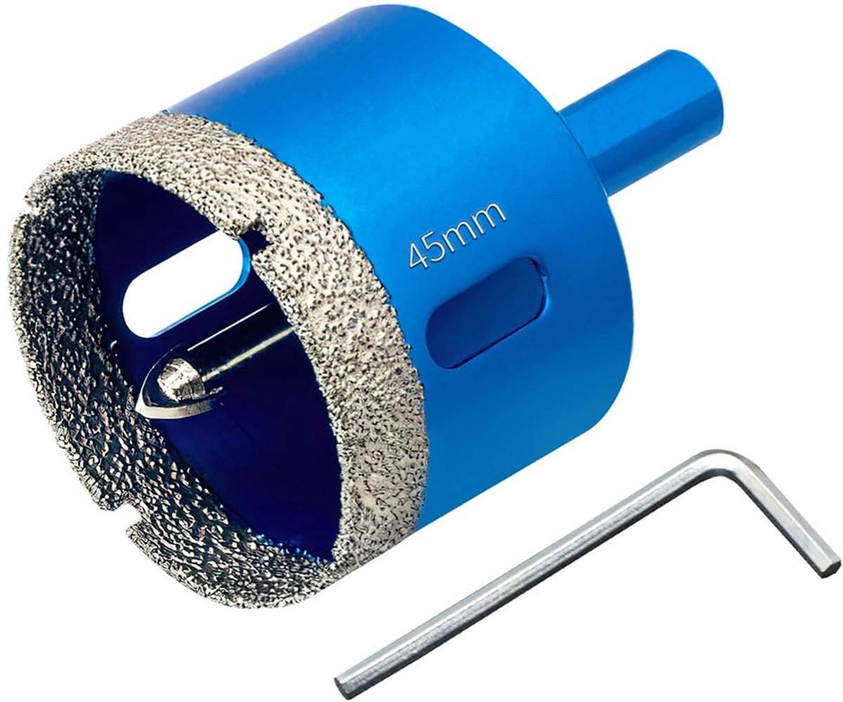 SnelShoppen - Professionele Diamant Boor met Centreringgids - Diamantgatzaag voor Tegels, Porselein, Glas, Marmer en Keramiek - 45 mm